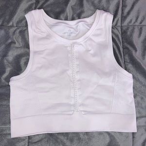 —Large White Aerie Sports Bra